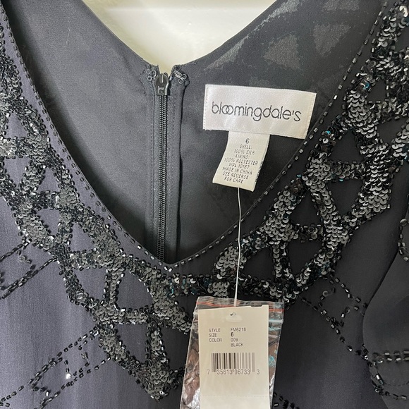Bloomingdales Silk Beaded Dress NWT - Picture 8 of 8